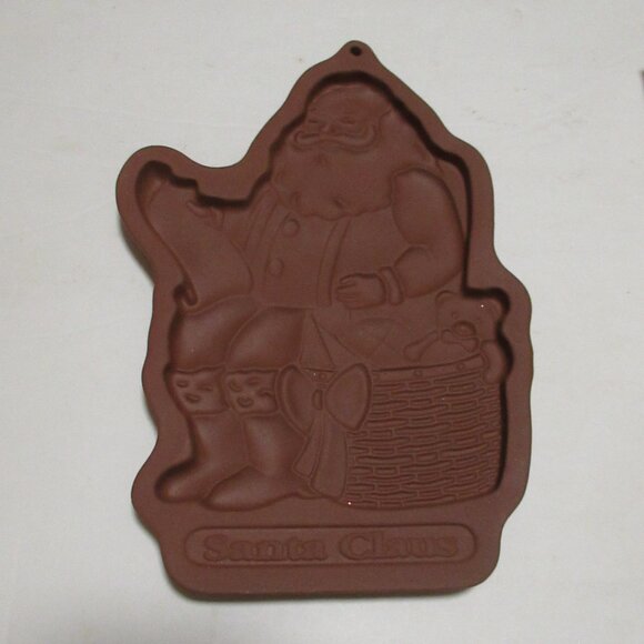 4 Longaberger Father Christmas Santa St. Nick Kriss Kringle Cookie Molds 1990's - Picture 8 of 8